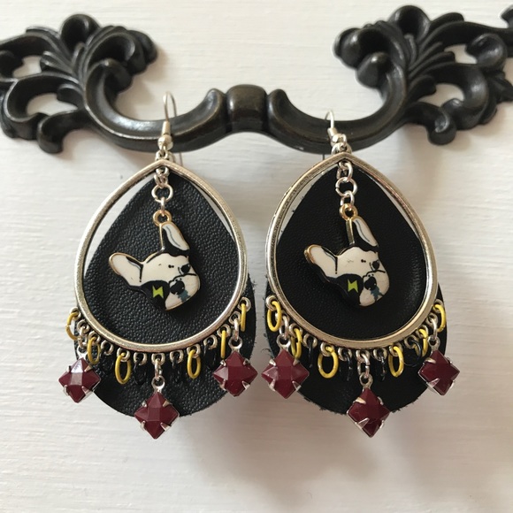 Frenchie Bulldog Earrings - Picture 1 of 7